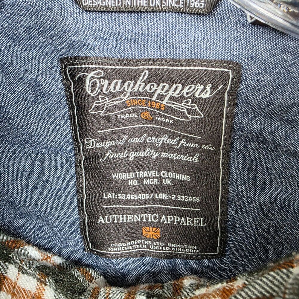 Craghoppers Men's  Multicoloured Plaid Long Sleeve Flannel Button Up Size 2XL - Picture 4 of 11